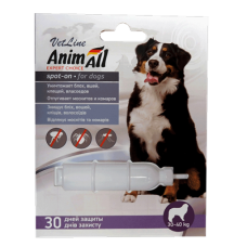 Капли AnimAll VetLine Spot-On от блох и клещей для собак весом 30-40 кг.