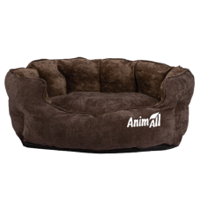 Лежак AnimAll Royal для котів та собак, колір коричневий, M 53х47х21 см