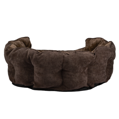 Лежак AnimAll Royal для котів та собак, колір коричневий, M 53х47х21 см