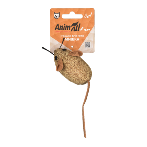 Іграшка AnimAll Fun Мишка для котів, 15 см