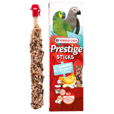 Versele-Laga Prestige Sticks Parrots Banana & Coconut topping ВЕРСЕЛЕ-ЛАГА ПРЕСТИЖ БАНАН І КОКОС ласощі для середніх і великих папуг 2х70г