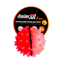 Іграшка AnimAll Fun м`яч каштан для собак, 7 см, коралова