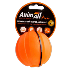 Игрушка AnimAll Fun тренировочный мяч для собак, 7 см, оранжевая