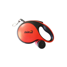 Повідець-рулетка AnimAll L з диспенсером, для собак вагою до 50 кг, 5 м, червона