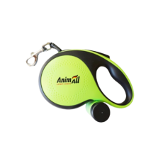 Повідець-рулетка AnimAll XL з диспенсером, для собак вагою до 50 кг, 8 м, салатовий