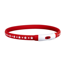 Нашийник AnimAll LED для собак, розмір M, 55 см, червоний /помаранчевий