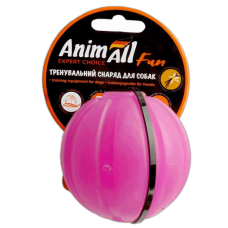 Игрушка AnimAll Fun тренировочный мяч для собак, 7 см, фиолетовая