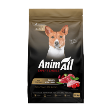 Сухой корм AnimAll для взрослых собак средних пород, со свежей индейкой и ягненком, 12 кг