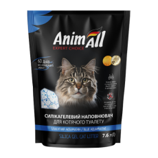 Силікагелевий наповнювач AnimAll Кристали аквамарину, для котів, 7,6 л (3.2 кг)