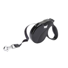 Повідець-рулетка для собак зі стрічкою Ferplast Amigo Tape Mini Black