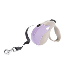 Повідець-рулетка для собак зі стрічкою Ferplast Amigo Tape Mini Lilac