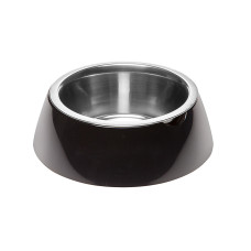 Нековзаюча сталева миска для котів та собак Ferplast Jolie Black, 1200 мл