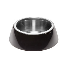 Нековзаюча сталева миска для котів та собак Ferplast Jolie Black, 1200 мл
