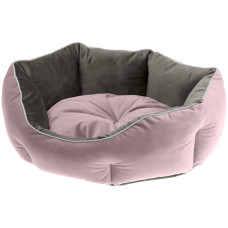 Лежанка для котів та собак з оксамитової тканини Ferplast Queen 50 Pink