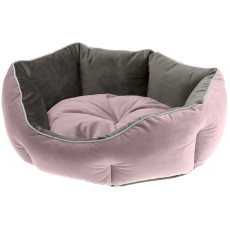 Лежанка для котів та собак з оксамитової тканини Ferplast Queen 50 Pink