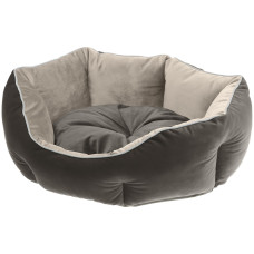 Лежанка для котів та собак з оксамитової тканини Ferplast Queen 45 Grey