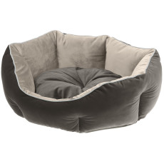 Лежанка для котів та собак з оксамитової тканини Ferplast Queen 45 Grey