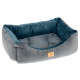 М`яка лежанка з оксамиту для собак та кішок Ferplast Chester 50 Light Blue