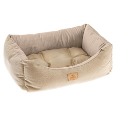 М`яка лежанка з оксамиту для собак та кішок Ferplast Chester 80 Beige