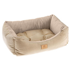 М`яка лежанка з оксамиту для собак та кішок Ferplast Chester 80 Beige