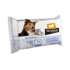 Серветки для собак і кішок, що очищають Ferplast Genico Fresh 40 Talc з ароматом тальку