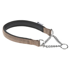 Нейлоновый ошейник с металлической цепочкой для собак Ferplast Daytona CSS15/40 Brown