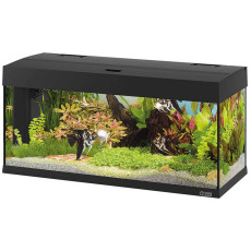 Скляний акваріум зі світильником та фільтром Ferplast Dubai 100 Led Black на 190 л
