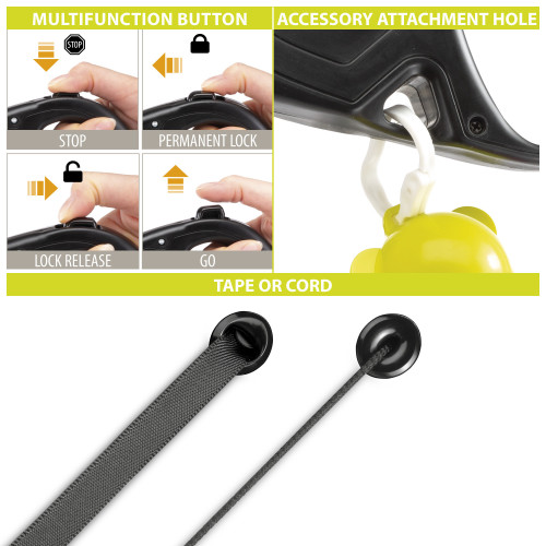 Рулетка із шнуром для собак Ferplast Flippy One Cord S Red