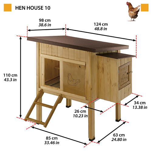 Дерев`яний будиночок для 4 курей Ferplast Hen House 10