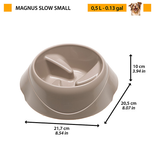 Миска для собак, що перешкоджає заковтуванню корму Ferplast Magnus Slow 500 мл