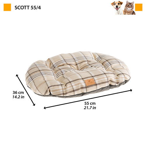 Двусторонняя подушка для кошек и собак Ferplast Scott 55/4 Brown