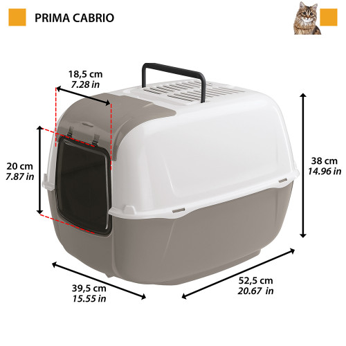 Закритий туалет для кішок з люком, що відкривається Ferplast Prima Cabrio