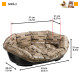 Пластиковий лежак для собак та кішок у комплекті з подушкою Ferplast Sofa` 2