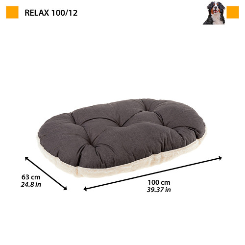 Подушка для котів та собак, виготовлена ​​з бавовни та плюшу Ferplast Relax F 100/12