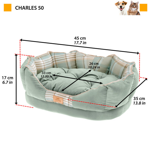 М`який лежак для котів та собак Ferplast Charles 50 Blue