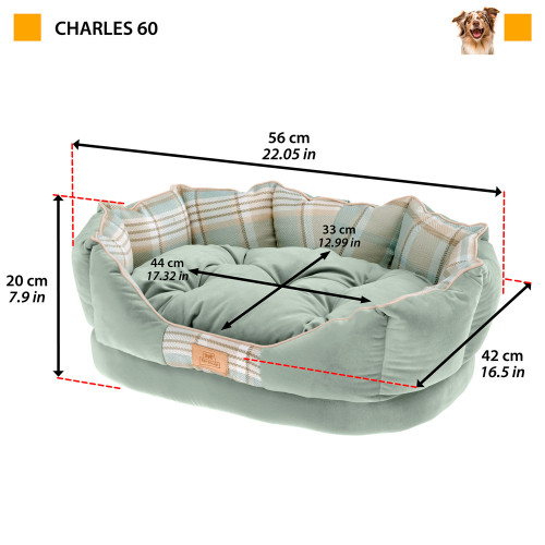 М`який лежак для котів та собак Ferplast Charles 60 Brown