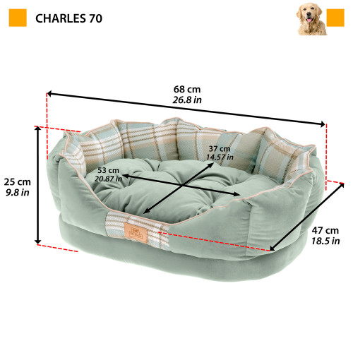 М`який лежак для котів та собак Ferplast Charles 70 Brown