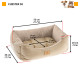 М`яка лежанка з оксамиту для собак та кішок Ferplast Chester 50 Beige