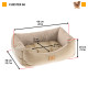 М`яка лежанка з оксамиту для собак та кішок Ferplast Chester 60 Brown