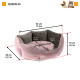 Лежанка для котів та собак з оксамитової тканини Ferplast Queen 45 Pink