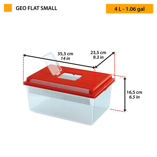 Контейнер для мелких животных, рыб, черепах и насекомых Ferplast Geo Flat Small