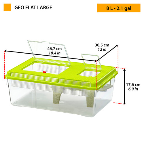Контейнер для мелких животных, рыб, черепах и насекомых Ferplast Geo Flat Large