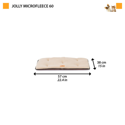 Матрац для собак із м`якого тонкого флісу Ferpalst Jolly 60 Mircofleece Dove Grey