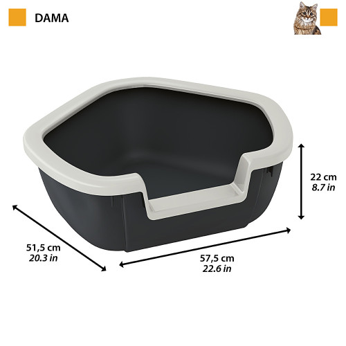 Кутовий туалет для котів Ferplast Dama