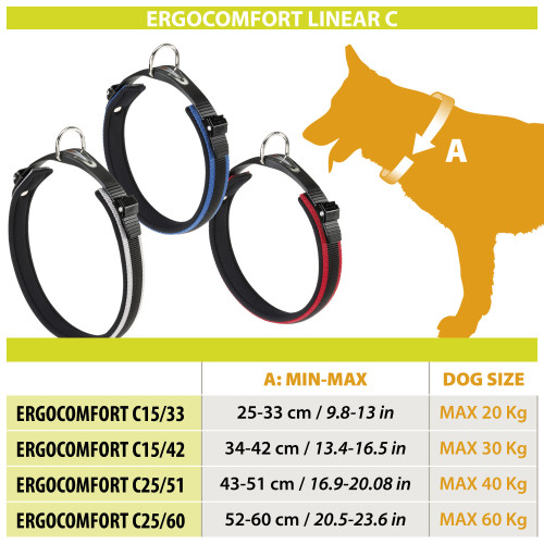 Нашийник для собак з м`якою підкладкою Ferplast Ergocomfort C15/42 Red