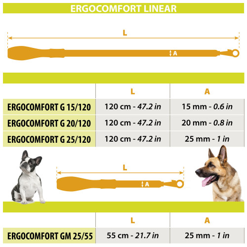 Повідець для собак з ергономічною ручкою Ferplast Ergocomfort G25/120 Blue
