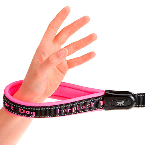 Повідець для собак з автоматичним карабіном Ferplast Sport Dog Matic G25/120 Fuchsia