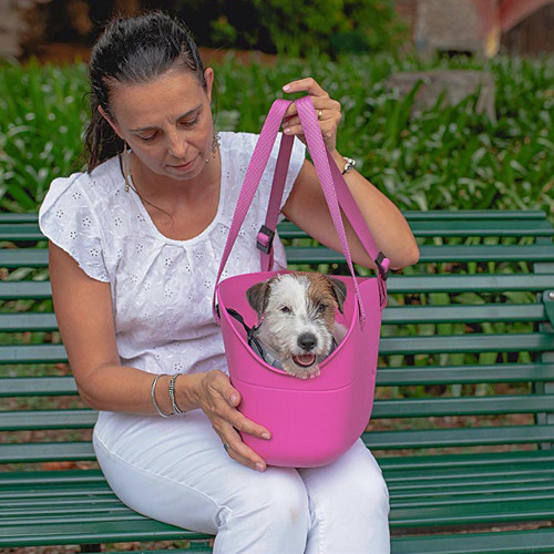 М`яка переноска для маленьких собак Ferplast With-Me Fuchsia