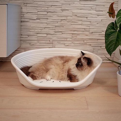 Пластиковий лежак для собак та кішок Ferplast Siesta Deluxe 4 Bianco