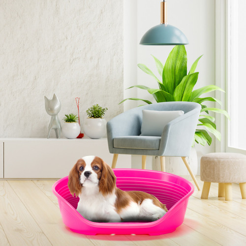 Пластиковий лежак для собак та кішок Ferplast Siesta Deluxe 6 Fuchsia